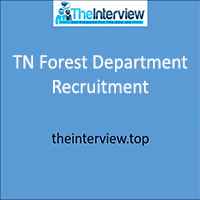 TN Forest Department Recruitment