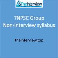 TNPSC Group Non-Interview Syllabus