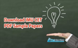 Download IMU CET PDF Sample Papers